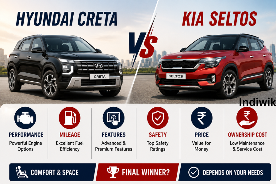 Hyundai Creta vs Kia Seltos: Kaunsi SUV ज्यादा value देती है?