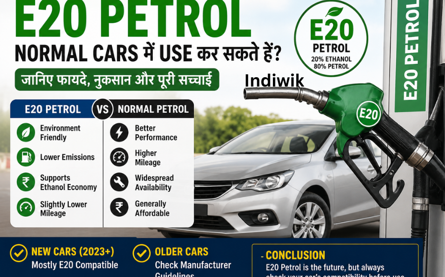 Can E20 petrol be used in normal petrol cars
