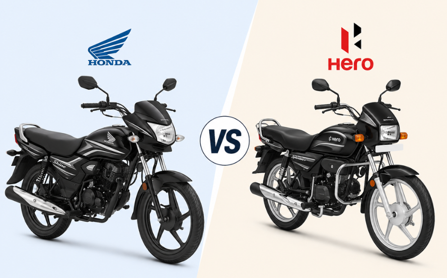 Honda Shine 100 vs Hero Splendor Plus