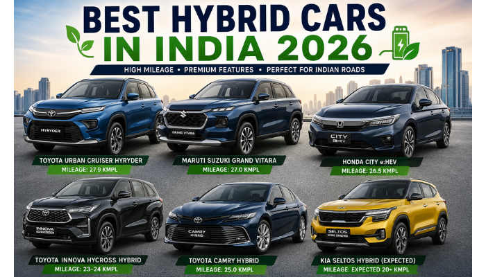 Best Hybrid Cars in India 2026: Mileage рдФрд░ Features рдореЗрдВ рдХреМрди рд╣реИ рд╕рдмрд╕реЗ рдЖрдЧреЗ?