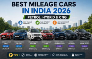 Best Mileage Cars in India 2026: Petrol, Hybrid & CNG में कौन सी कार देती है सबसे ज्यादा माइलेज?